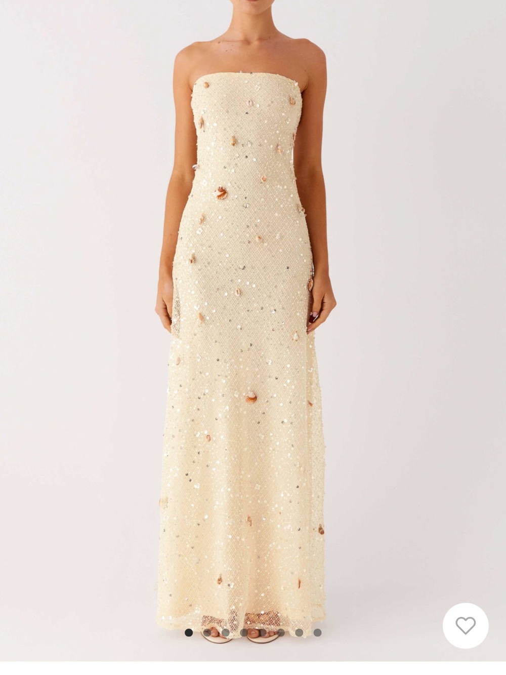 Orelli Shell Sequin Knit Maxi Dress - Ivory